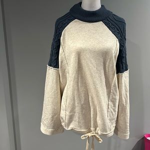 Cute jersey and net sweater!